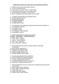 Ejercicios para examen de admisión, Reglas de acentuación grafica