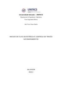 Análise do Sistema Elétrico: Controle de Tensão e Potência Reativa
