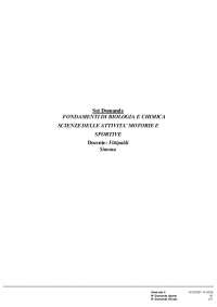 Paniere FONDAMENTI DI BIOLOGIA E CHIMICA prof.ssa Fittipaldi Simona
