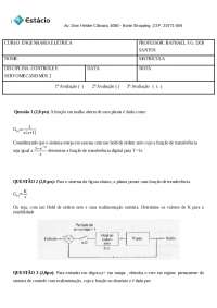 Exercicios sobre Controle Digital