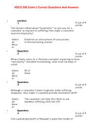 HSCO 506 Exam 2 Correct Questions And Answers - Docsity
