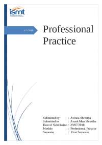 Professional practice assignment | Study Guides, Projects, Research ...