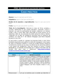 Metodología de Investigación Científica: Caso Práctico