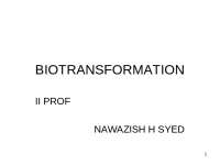 Biotransformation - study notes