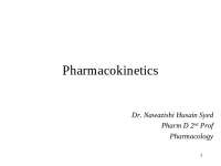 Pharmacokinetics 1 - Introduction Study notes