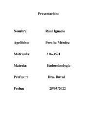 Presentación de Raul Ignacio Peralta Méndez: Apuntes sobre Endocrinología y Epigenética