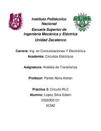 Practica N°3 Circuito RLC