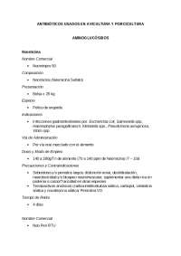 ANTIBIOTICOS EN AVICULTURA Y PORCICULTURA
