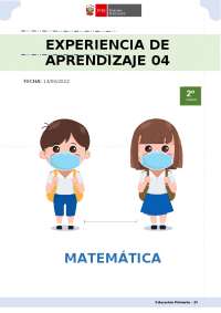Sesión de aprendizaje de  matemática primaria