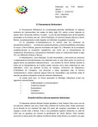 PENSAMIENTO BOLIVARIANO EN LA ACTUALIDAD