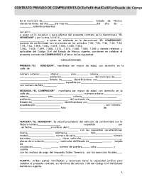Contrato Privado de Compraventa de Vehículo