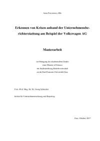 richterstattung am Beispiel der Volkswagen AG Masterarbeit