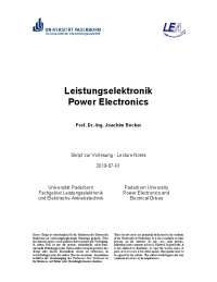 Leistungselektronik Power Electronics