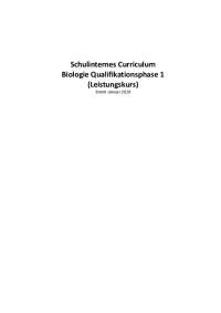 Schulinternes Curriculum Biologie ...