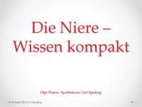 Die Niere – Wissen kompakt