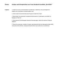 Analyse und Interpretation von Franz Schuberts Kunstlied „Die ...