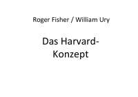 Das Harvard- Konzept