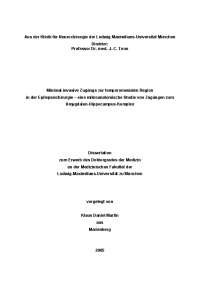 Minimal-invasive Zugänge zur temporomesialen Region in ...