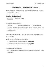 Semiotik: Die Lehre von den Zeichen
