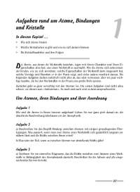 Aufgaben rund um Atome, Bindungen und Kristalle