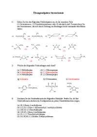 Übungsaufgaben Stereochemie