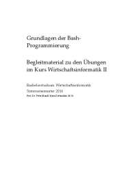 Grundlagen der Bash-Programmierung