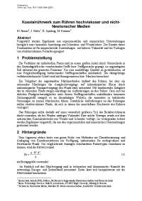 Rühren hochviskoser und nicht-Newtonscher Medien