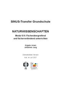 SINUS-Transfer Grundschule NATURWISSENSCHAFTEN
