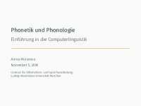 Phonetik und Phonologie
