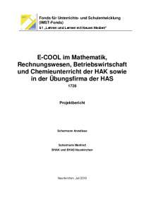E-COOL im Mathematik, Rechnungswesen, Betriebswirtschaft ...
