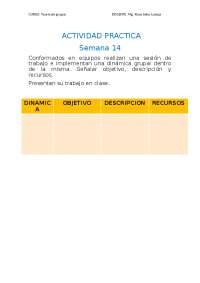 Actividad semana 14. Desarrollo humano y social - Docsity