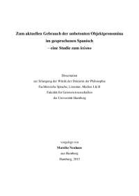 eine Studie zum leísmo