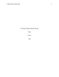 Case Study Analysis: Bulimia Nervosa in a Doctoral Candidate