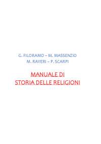 Riassunto del Manuale STORIA DELLE RELIGIONI