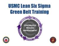 USMC Lean Six Sigma Green Belt Training: Agenda and Learning Objectives