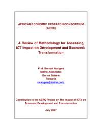 Assessing ICT's Impact on Development & Economic Transformation: A Methodology Review