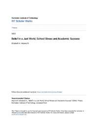 Belief in a Just World: The Impact on Academic Success and Stress in Adolescents