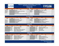 UT Tyler 4-Year BBA Course Sequence for Accounting