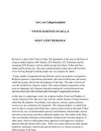Moot court problem questions