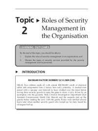 Roles and Functions of Security Management: Protector Service and Special Services