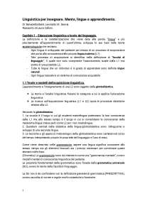 Riassunto: Linguistica per insegnare