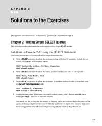 Solutions to the Exercises
