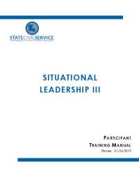SITUATIONAL LEADERSHIP III