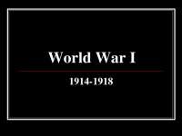 World War 1 (1914-1918)