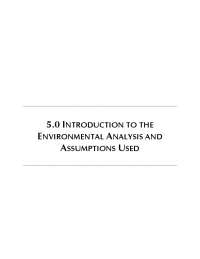 5.0 INTRODUCTION TO THE ENVIRONMENTAL ANALYSIS ...