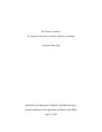 The Anorexic Aesthetic: An Analysis of the Poetics of Glück, Dickinson, and Bidart