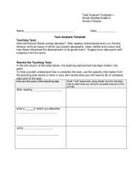 Grade 6 Module 2 Teaching Task Analysis Template.