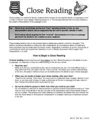 Close Reading