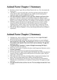 Animal Farm Chapter One Summary
