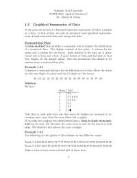 1.3 Graphical Summaries of Data